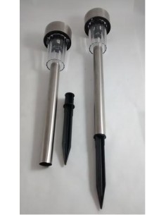 LAMPARA SOLAR ACERO INOXIDABLE