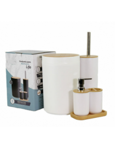KIT BAÑO 5 PIEZAS BLANCO