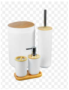 KIT BAÑO 5 PIEZAS BLANCO 2