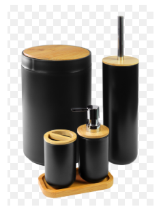 KIT BAÑO 5 PIEZAS NEGRO 2